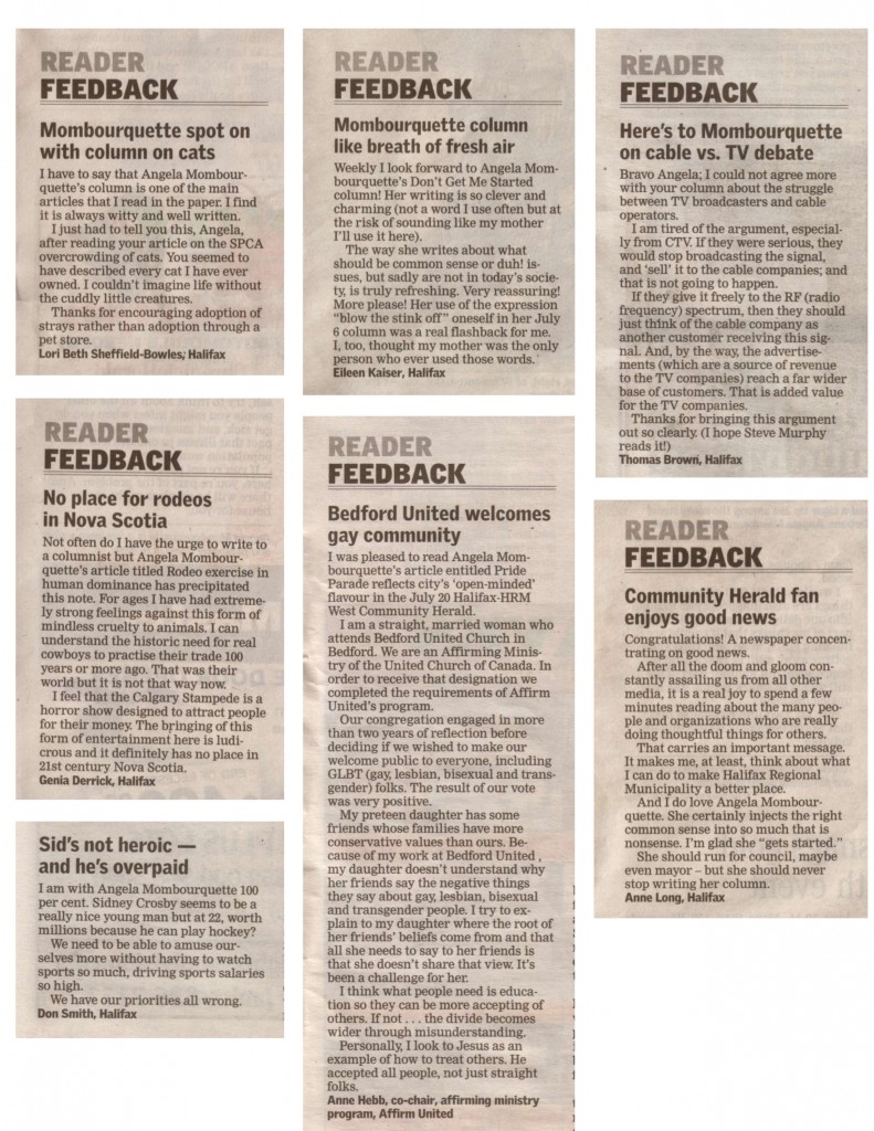 Letters - Reader Feedback